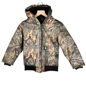 Carhartt Mossy Oak Camo Boys Insulated Coat Size Small 7-8 Outdoors Hiking